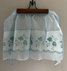 Vintage Apron Blue Silin s Nylon Apron Velvet Flowers Nwt Cottagecore