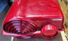 Vtg Crosley Red Bullseye Tube Radio 11-115u Serenader Bakelite Mcm Atomic Works