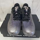 Under Armour Blur Smoke Mc Cleats Womens Sz 9 5 Lacrosse Football Black Gray