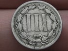 1865 Three 3 Cent Nickel 3cn- Fine vf Details