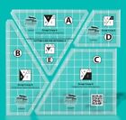 Set Of 4 Creative Grids Scrap Crazy 6  Templates Quilt Ruler Cgrmt6 Block Diag 