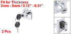 2pcs Glass Cabinet Door Lock For Hinged Glass Display Case Keyed Alike