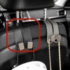 2pcs Car Headrest Hook Leather Seat Back Hanger Bag Purse Cloth Holder Universal