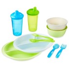Parent s Choice Tableware Giftset 10 Piece Blue green  4 months  new 
