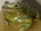 Arnels Xl Ceramic Frog Toad Patio Garden Statue Vintage Reacts To Black Light
