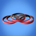 Red Wear-resisting Rubber Timing Belt Draw Down Belts For Packing Vffs Machine