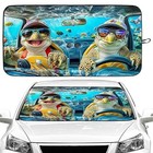 Car Windshield Sun Shade Foldable Sunshade Front Window Cover Sun Sea Turtles