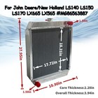 Radiator Fits John Deere new Holland Ls140 ls150 ls170 lx665 lx565  mg86563887 