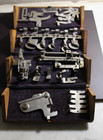 Antique 1889 Singer Oak Sewing Puzzle Box With Machine Attachments   Key