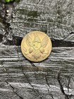 Old Rare Vintage Antique Civil War Relic Eagle Infantry Coat Button Loaded Gold