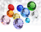 3     80mm Glass Diamond Shaped Paperweight Home Office Wedding Decoration Gift