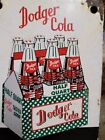 Vintage Dodger Cola Porcelain Sign Soda Pop Drink Beverage Door Push Ice Cold