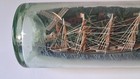 Antique Ship In A Bottle  Sailor Folk Art  Four-masted Barque   Diorama 1900   20s