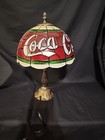 15  Coca Cola Table Lamp Coke Faux Stained Glass Tiffany Style Plastic Vtg   