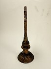 Antique Three Tone  Victorian Cast Iron Finial Lamp   Curtain Rod   Topper