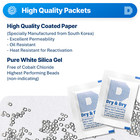 5 Gram X 300 Pk  dry   Dry  Silica Gel Desiccant Packets reusable -fda Compliant