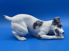 Royal Copenhagen Denmark Porcelain Smooth Fox Terrier Dog Chewing Bone Figurine