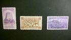 3 Cents  commemorative  Vintage United States Postage Stamps Lot Of  3 