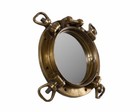 15 d Antique Brass Finish Replica Wwii Navy Porthole Mirror Wall Mount Round