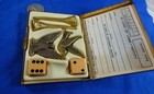 Antique Vintage  Golf Tees  tee Fore Two   In Display Case Ball Markers Dice