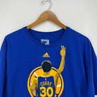 Adidas Golden State Warriors Stephen Curry T-shirt Men s 2xl Blue Nba Basketball