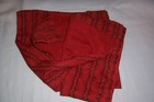 Recovered Authentic Antique 1800 s Cotton Quilt Dress Doll Fabric Red And Black