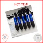 Super Big Fat Pen For Arthritis  5 Pack  Black Ink  Blue Body   5 Ink Refills