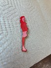 Vintage Art Deco Celluloid Brooch Or Pin  Whimsical Styilized Figure Flapper