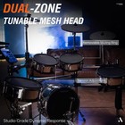 Acoustic-style Electric Drum Set  Independent 16       Drum  12       Snare  Triple-zone