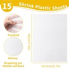 Modaser 15 Pieces Shrink Plastic Sheets  Sanded 7 9 X 5 7 Inch  Clear