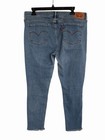 Womens Levi   s 711 Skinny Jeans 32 Measures 34 High Rise Medium Wash Distressed