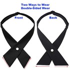  Criss-cross Bow Tie For Girl Uniform Adjustable Neck Tie For Men Women Black
