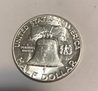 1960 P Franklin Half Dollar  90  Silver  Brilliant  Scratches