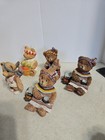Vintage Teddy Bear Figurines Mixed Lot Of 5