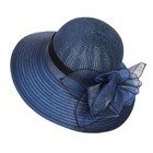 Elegant Women s Wide Brim Organza Derby Hat - Bridal  Tea Party  Summer Sun Cap