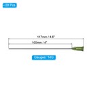 20 Pcs 14g 4 Inch Blunt Tip Dispensing Needles For Adhesive Glue  Olive Green
