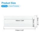 45 Pcs Self Adhesive Index Card Pockets With Top Open  4 3  X 1 2  Label Holder