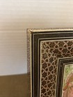Vintage Persian Miniature Painting Khatam Marquetry Micro Mosaic Frame 8 5x7