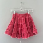 Mini   boden Girls 2-3y Navy Pink Tiered Modest Corduroy Skirt 