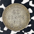 1912 Newfoundland 20 Cents Lot f1404 Silver 