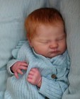 Sleeping Reborn Baby Doll 19inch Newborn Boy Girl Rooted Hair Handmade Toy Gifts