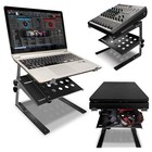 Axcessables Two-tier Adjustable Dj Stand With Clamps Stand  Black