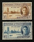 Travelstamps  1946 Trinidad   Tobago Stamps Scott  62-63 Peace Issue Mogh