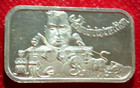 1974 Ej Aleo Administration-  Humpty Dumpty   Bar 1 Troy Oz 999 Fine Silver
