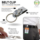5 Pcs Secure Belt Clip Key Holder W Metal Hook   Heavy Duty 1 1 4  Keychain Ring