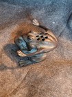 Vintage Spi Bronze Frog Sculpture Incense Holder Double Frog Art Statue Figurine