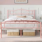 Metal Bed Frame Heavy Duty Steel Platform With Headboard Twin full queen Size
