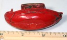 Antique  red Gondola Tape Measure Boat  celluloid figural novelty-madein Germany