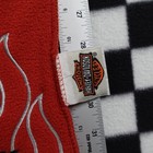 Harley Davidson Unisex Red Fleece Flame Embroidered Motorcycle Biker Wrap Scarf