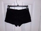 Capezio Women   s Black Shorts Cotton Dance Cheerleading Cross Front - Size M